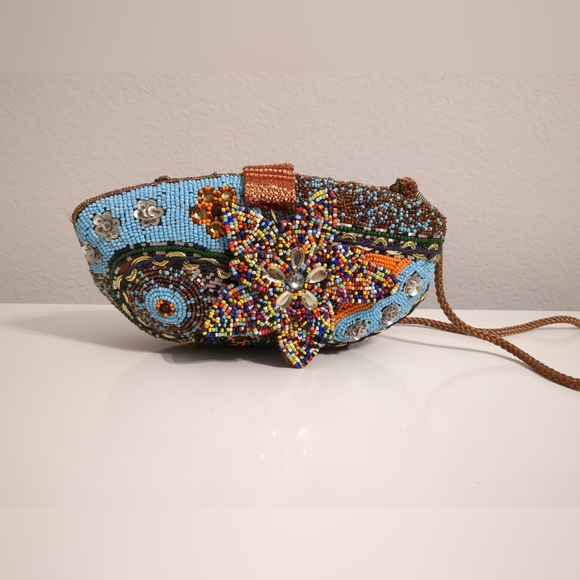 Handbags - Handmade Beaded Purse Boho Chic Retro Vintage Trendy Unique Custom